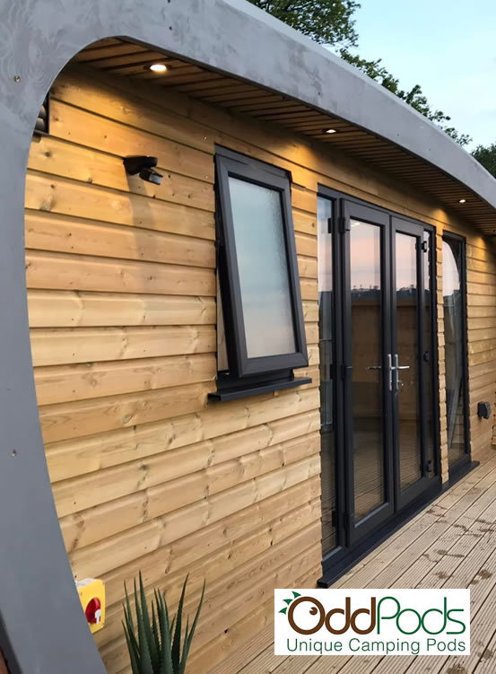 Luxury glamping pods in Wales